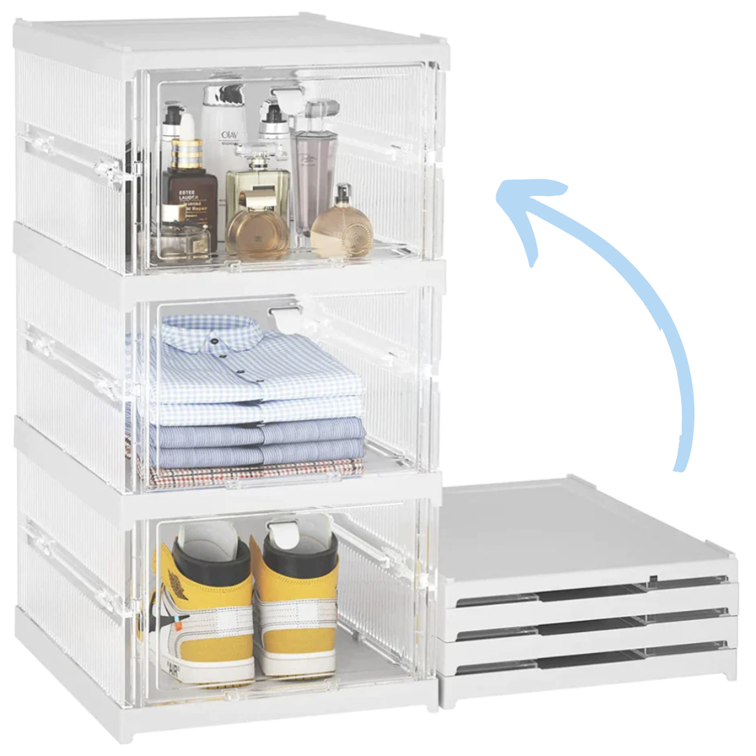 Collapsible Shoe Box Organizer